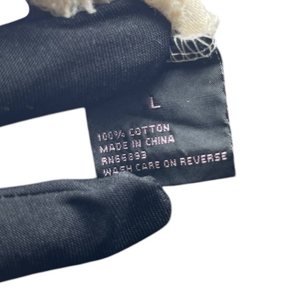 White Floral Lace Short Sleeve Peplum Top Size Large - Picture 7 of 7